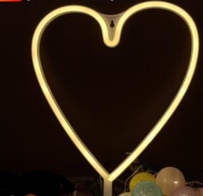 Bedroom Night Lights Heart Lamps Neon